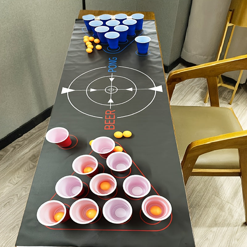 Portable Beer Pong Mat - Party Drinking Game