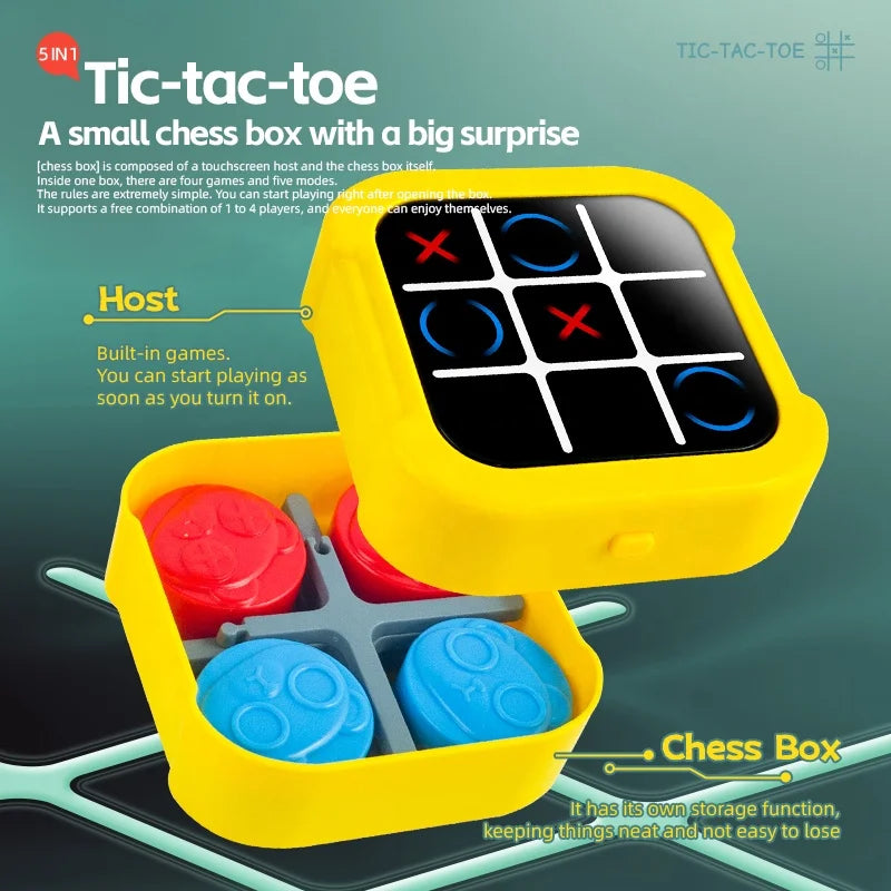 Electronic Tic-Tac-Toe Game - 5-in-1 Logic Game