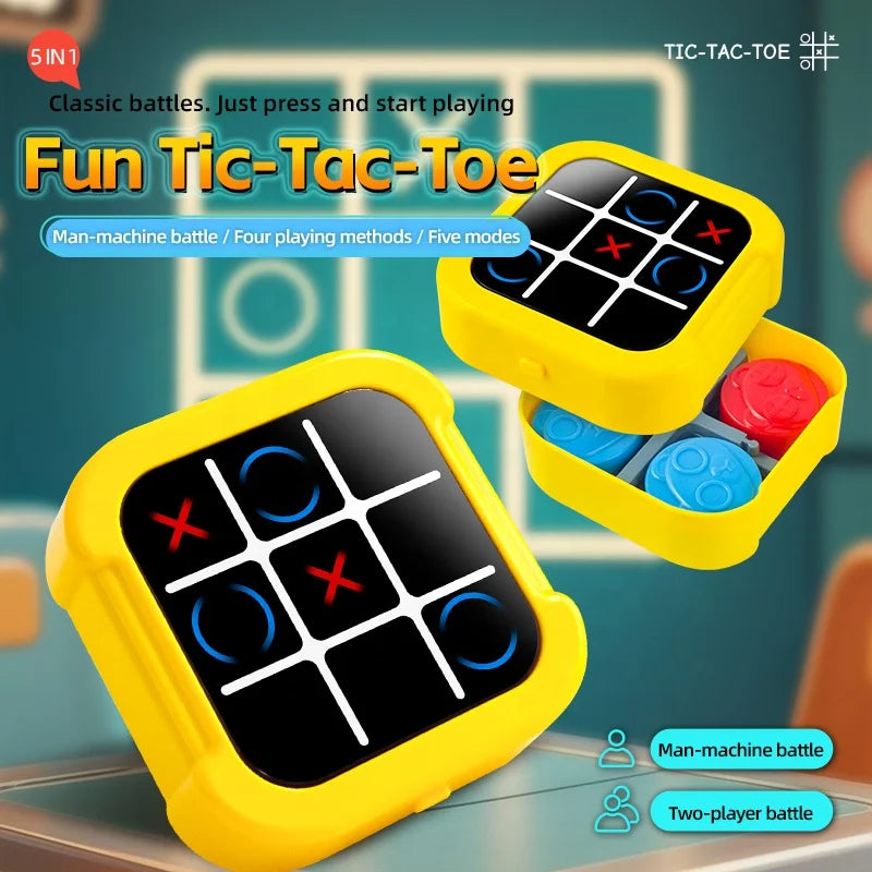 Electronic Tic-Tac-Toe Game - 5-in-1 Logic Game