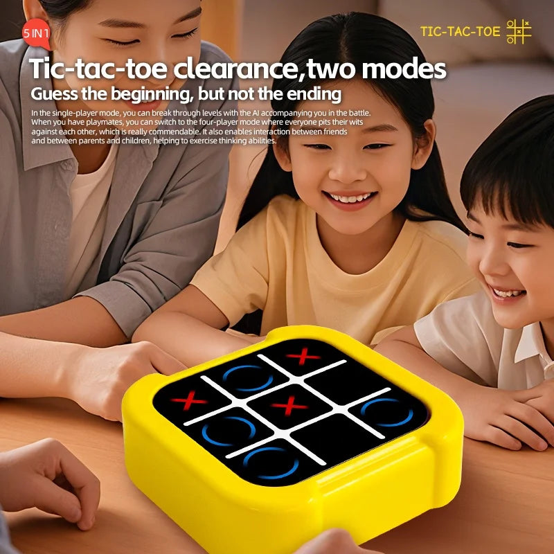 Electronic Tic-Tac-Toe Game - 5-in-1 Logic Game