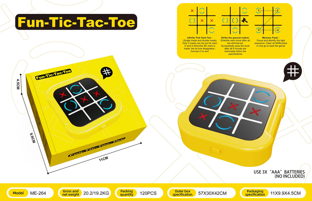 Electronic Tic-Tac-Toe Game - 5-in-1 Logic Game