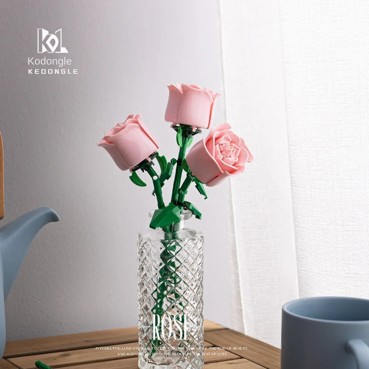 Forever Rose Building Set - Eternal Flower Gift