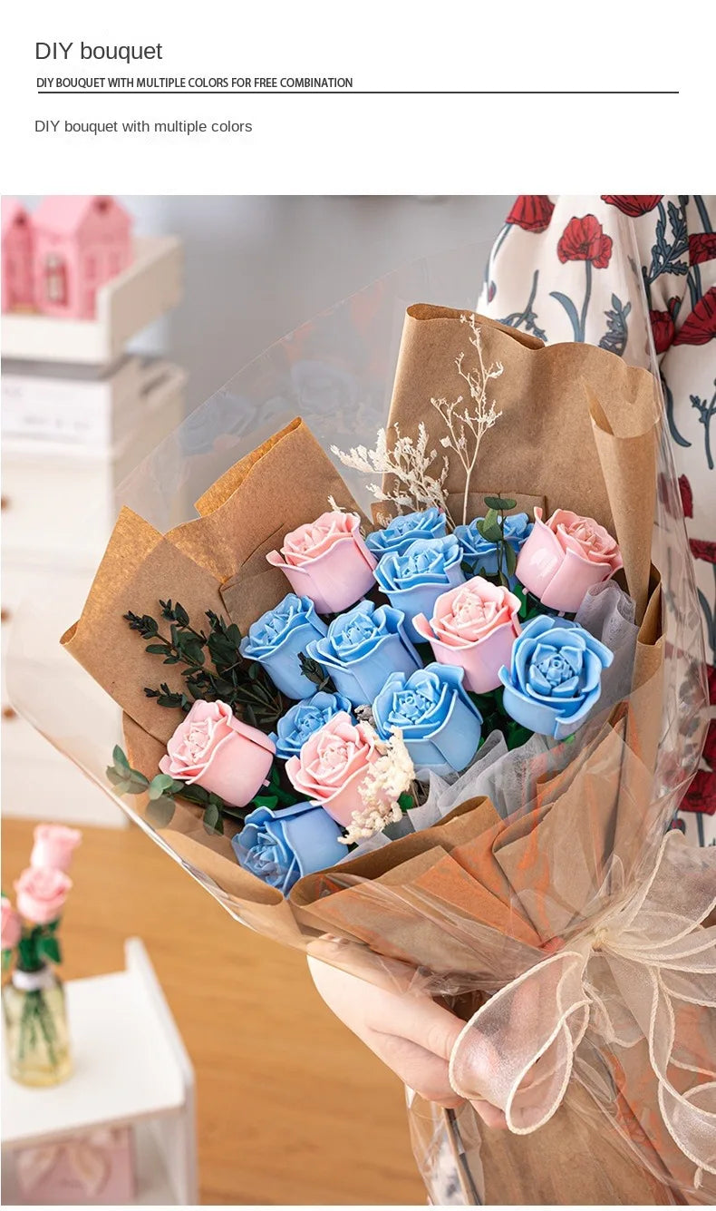 Forever Rose Building Set - Eternal Flower Gift