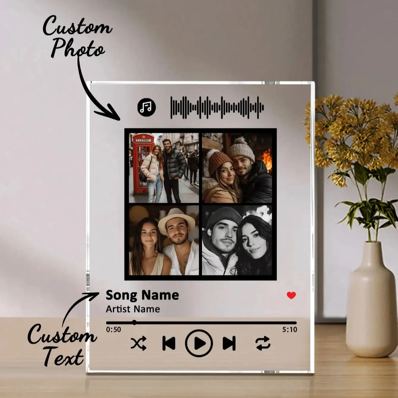 Custom Spotify Music Plaque - Personalized Song Gift