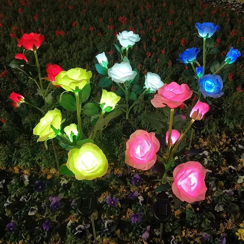 Solar Rose Garden Lights - LED Outdoor Decor