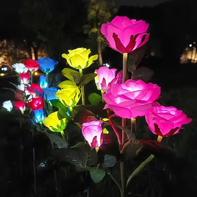 Solar Rose Garden Lights - LED Outdoor Decor