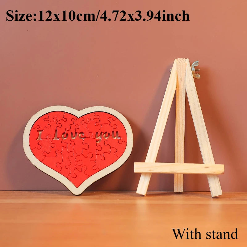 Wooden Heart Puzzle - Romantic Gift for Couples
