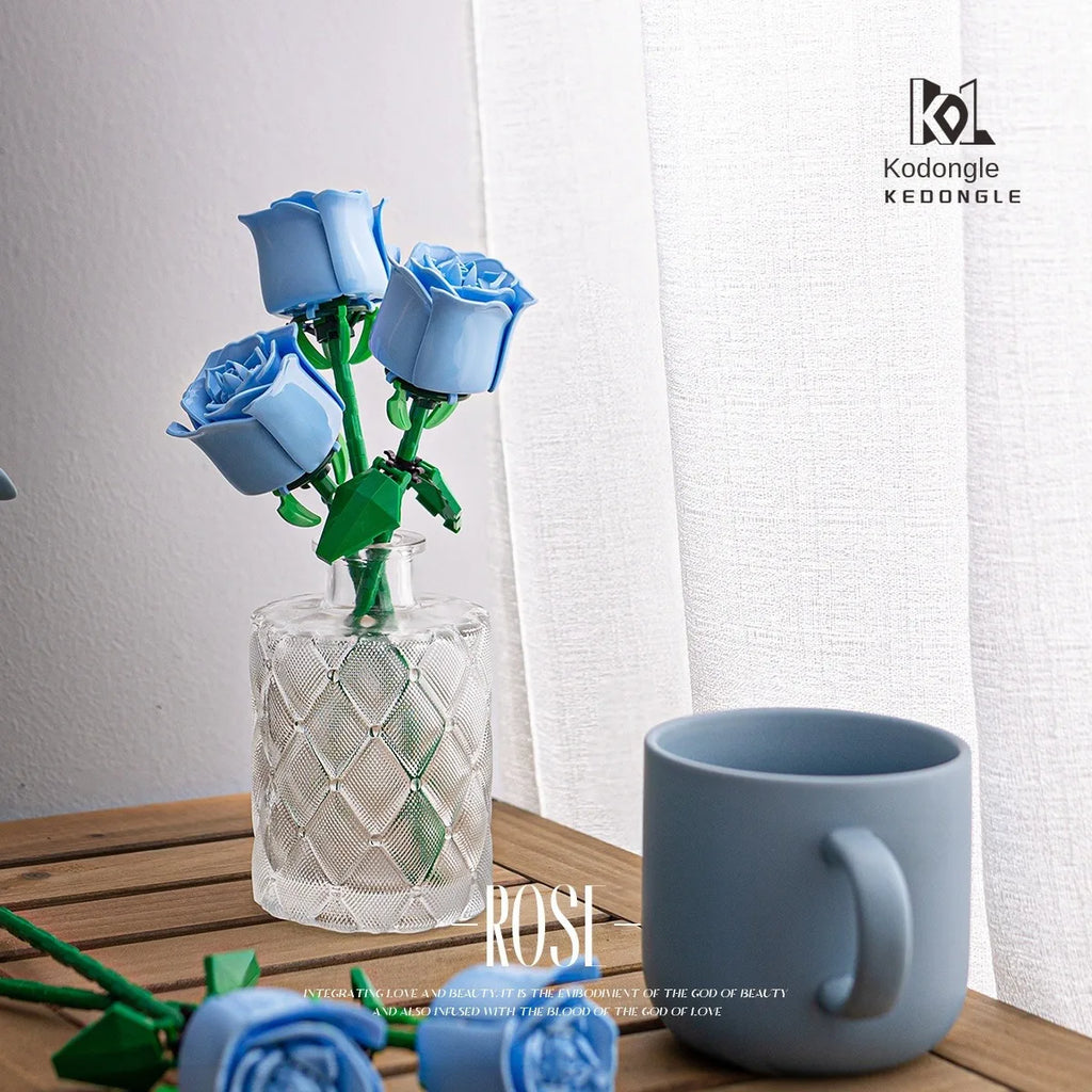 Forever Rose Building Set - Eternal Flower Gift