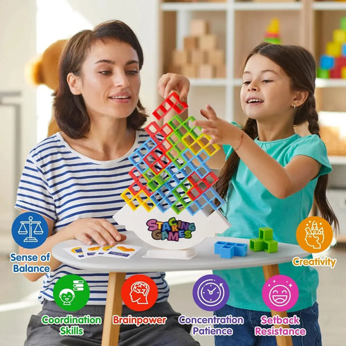 Balance Tower Stacking Game - Skill Building Block Game