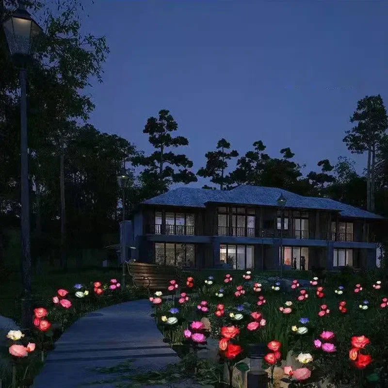 Solar Rose Garden Lights - LED Outdoor Decor