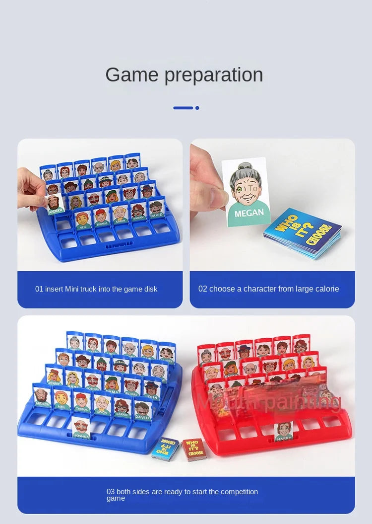 Guess Who Game - Classic Two-Player Guessing Board Game