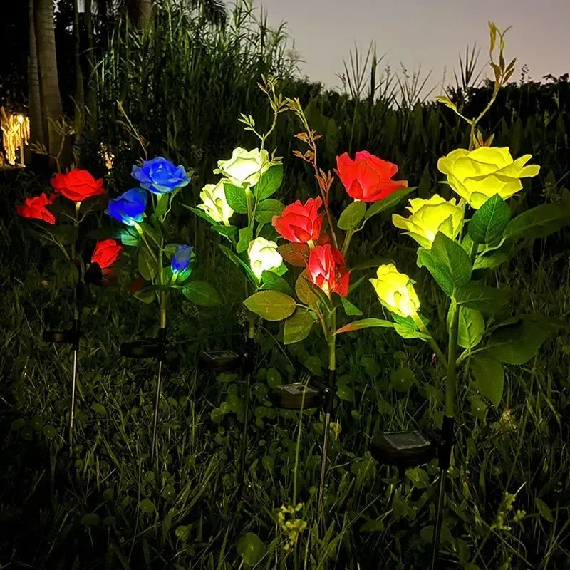 Solar Rose Garden Lights - LED Outdoor Decor
