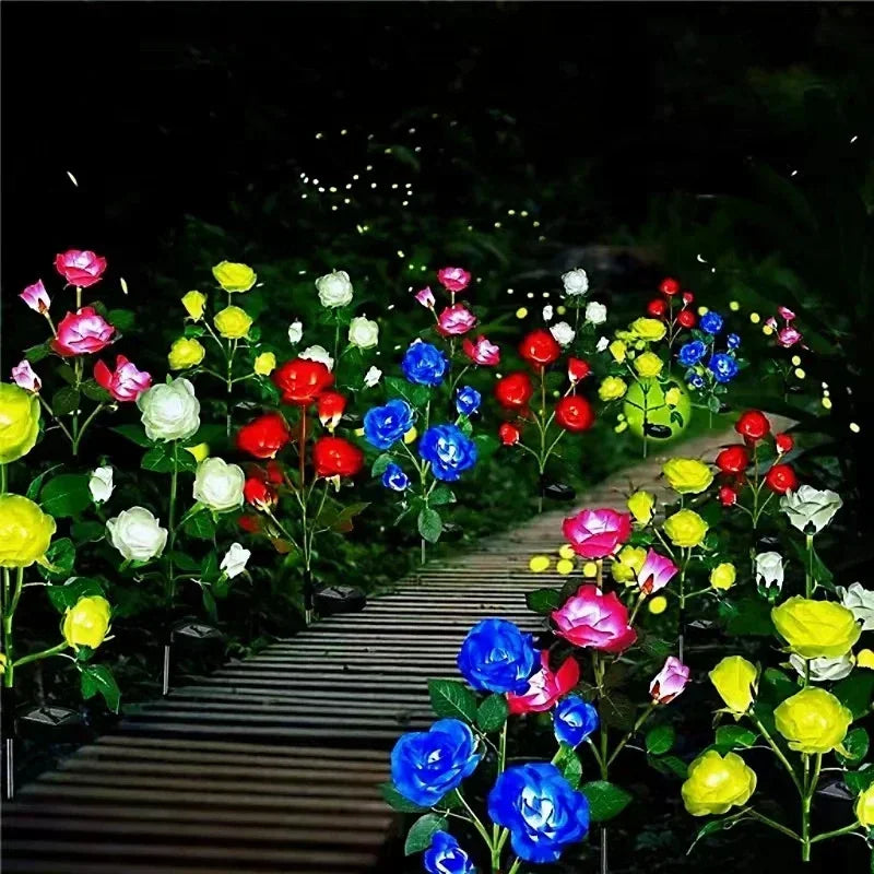 Solar Rose Garden Lights - LED Outdoor Decor