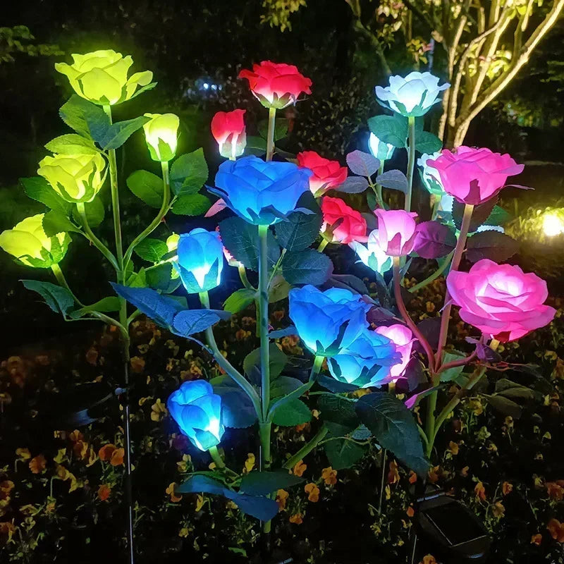 Solar Rose Garden Lights - LED Outdoor Decor