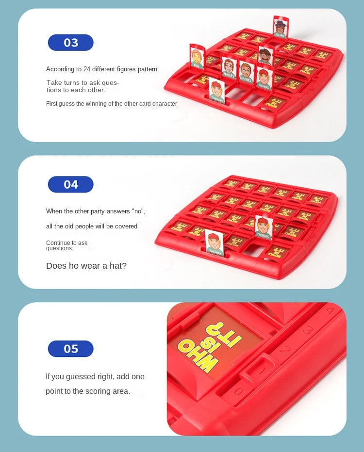 Guess Who Game - Classic Two-Player Guessing Board Game