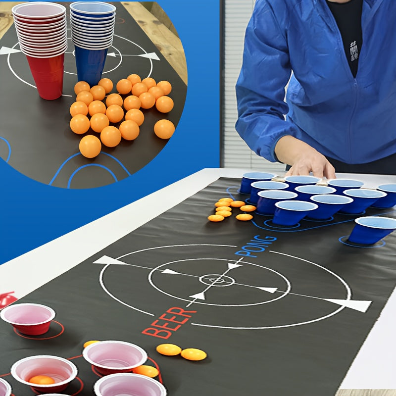 Portable Beer Pong Mat - Party Drinking Game