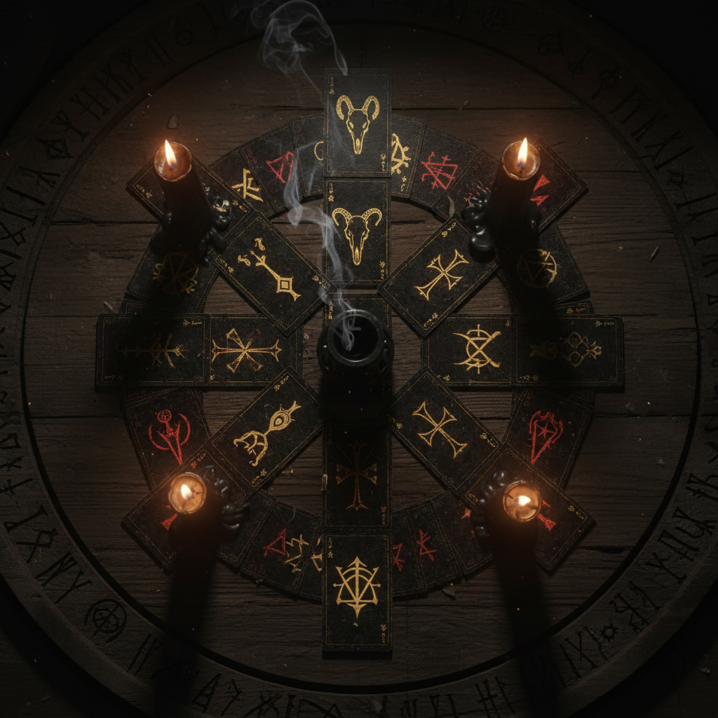 mas mais realista e nao com tantas velas quero algo mais demoníaco 